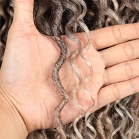 Rambut Keriting Non-Remy 18-22-26 inci Goddess Locs Crochet Braids Soft River Locs Crochet Hair Ekstensi Rambut Sintetis