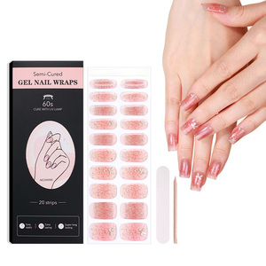 Autocollants pour ongles en gel semi-durci avec logo privé, brillants, séchage UV, <span class=keywords><strong>manucure</strong></span> pour des looks d'ongles élégants - Product Image 3