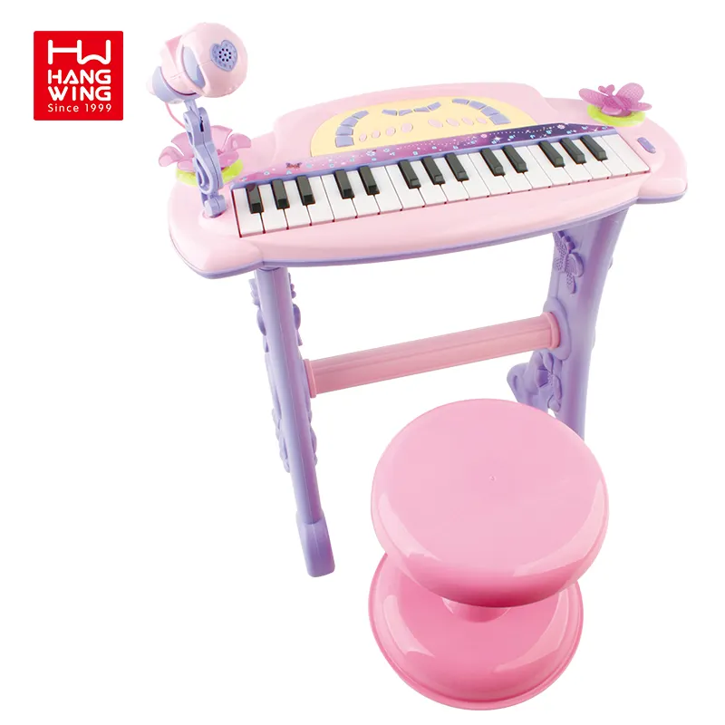 En çok satan çok fonksiyonlu elektrikli oyuncak organı Jouet mikrofon ile çocuk piyano seti kızın müzik aletleri