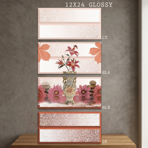 Carreaux muraux en céramique aspect marbre gris carrara 300x600mm 12x24 Digital Glazed Glossy pour salle de bain à bas prix - Product Image 3