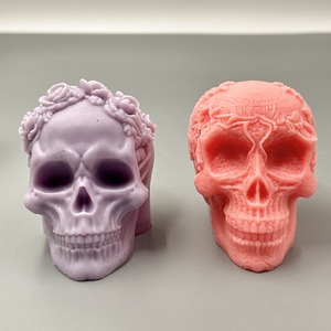 بيع بالجملة جمجمة وردية علاج بالروائح العطرية ديكور هالوين تصميم إبداعي قالب سيليكون - Product Image 4