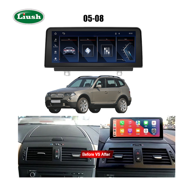 Factory Price Liush 10.25 Inch Carplay GPS Navigation Multimedia for BMW X3 E83 2005-2008 Car Radio Linux System Touch Screen
