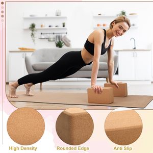 سجادة يوغا عالية الجودة من الفلين الطبيعي فائقة مقاومة الانزلاق سهلة التنظيف سجادة بيلاتس ويوجا - Product Image 4