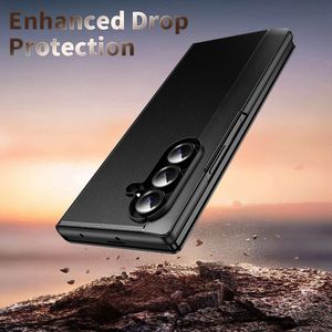 Étui à rabat en cuir PU de luxe avec support et protection arrière pour téléphone Z Fold 7 6 5 - Product Image 6