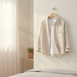 <span class=keywords><strong>Camicia</strong></span> Casual da <span class=keywords><strong>Uomo</strong></span> in Misto Lino e Cotone, Leggera e Traspirante con Tasca sul Petto, Vestibilità Comoda, Abbigliamento Estivo Personalizzabile OEM - Product Image 2