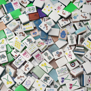 Low MOQ 4 Layer American Tile Portable 160 Cards Acrylic <strong>Mahjong</strong> <strong>Set</strong> for Outdoor Party - Product Image 4