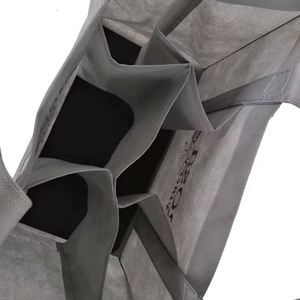 Logo personnalisé Livraison à emporter 6 bouteilles de vin Sac fourre-tout réutilisable en polyester non tissé Sac à provisions - Product Image 6