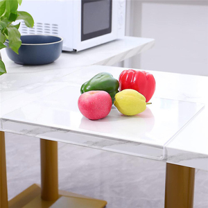 קרש חיתוך אקרילי גדול ושקוף עם שוליים קדמיים, קרש הכנה למטבח, מגן משטח עבודה לבית, מאפייה, בית קפה ומשטח עבודה - Product Image 5