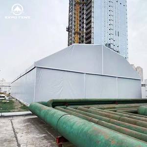 Tente d'atelier industrielle en aluminium <span class=keywords><strong>temporaire</strong></span>, Double revêtement Pvc, personnalisée, à entrepôt en plein air - Product Image 4