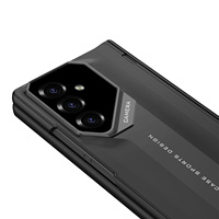 Étui de téléphone portable GKK pour Z Fold 7 en PC, électroplaqué, antichoc, magnétique, pliable avec support à bande