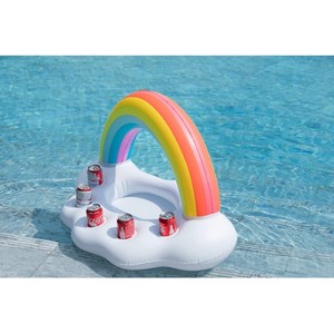 Enfriador Inflable Ecológico, Impermeable, Moderno, con Diseño de Nube Arcoíris, con Capacidad de 12L para Latas, Flotante, para Uso en Exteriores - Product Image 2