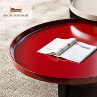 BLAINE élégant italien vente en gros personnalisé chambre Table basse ronde combinaison moderne meubles de salon dans la porte Table d'appoint