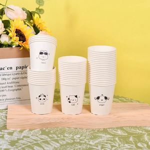 Gobelets en carton 250 g/m² 10 oz, qualité alimentaire, jetables, blancs classiques, pour réunions, visiteurs, café, thé - Product Image 3