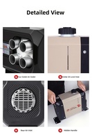 Chauffage d'air diesel tout-en-un 5KW 12V 24V à quatre sorties pour camion, camping-car, fourgonnette, VR