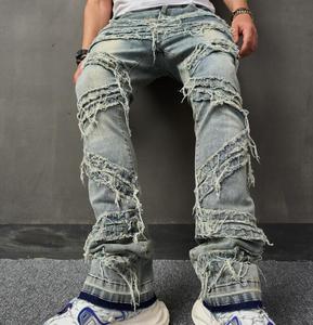 <span class=keywords><strong>กางเกง</strong></span><span class=keywords><strong>ยีน</strong></span><span class=keywords><strong>ส์</strong></span><span class=keywords><strong>ขา</strong></span><span class=keywords><strong>ยาว</strong></span>ของผู้ชายแบบลำลองมีรอยขาด<span class=keywords><strong>ขา</strong></span>กว้างผ้ายืดแฟชั่นมีรู - Product Image 5