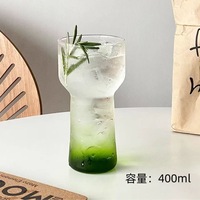 Vente en gros de gobelets à glace réutilisables et durables en verre borosilicate transparent de style nordique, gobelets à soda américains pour boissons froides