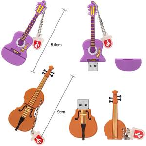 Unidad <span class=keywords><strong>Flash</strong></span> USB con Forma de Guitarra de Alto Rendimiento, Almacenamiento de Datos Portátil Creativo para Regalos y Promociones - Product Image 6