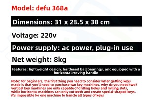 Máquina Duplicadora y Cortadora de Llaves Vertical Defu DF368A, Suministros para Cerrajeros, Máquina Perforadora - Product Image 2