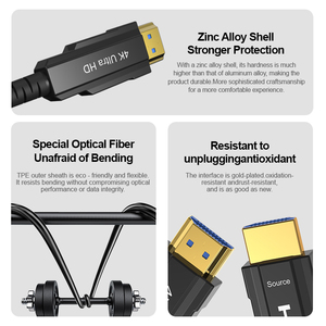 <span class=keywords><strong>HDMI</strong></span> 4K siêu 120Hz 144Hz Cáp quang mạ vàng PVC video dây <span class=keywords><strong>HDMI</strong></span> cáp 3D 10m 15M 30m <span class=keywords><strong>HDMI</strong></span> cáp cho HDTV - Product Image 2
