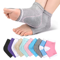 Coussinets de pieds en silicone Spa en maille Offre Spéciale Chaussettes respirantes sèches à la cheville Anti-fissure Gel hydratant Talon Chaussettes à bout ouvert