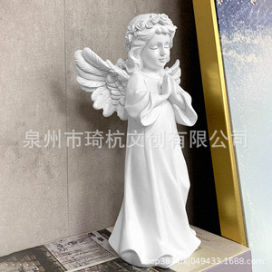 Figura de Ángel Rezando Qi Hang, Resina Blanca, Decoración Interior para el Hogar, Decoración para Dormitorio, Sala de Estar, Entrada, Mueble para TV - Product Image 2