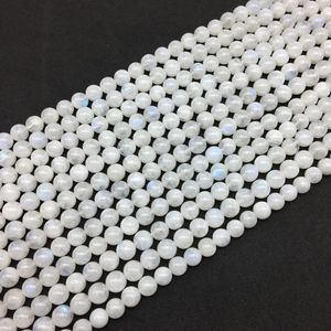 Hạt Đá Quý Tự Nhiên <span class=keywords><strong>Moonstone</strong></span> Mịn Vòng 4 Mm 5 Mm 6 Mm 8 Mm 10 Mm Perles Đá Đối Với Trang Sức Làm - Product Image 3