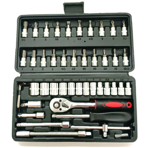 Jeu de clés dynamométriques de 46 pièces, 1/4 pouce, en acier au carbone, douilles Torx avec étui rigide pour réparation domestique, ensembles d'outils en plastique - Garantie 1 an - Product Image 1