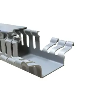 Open Slotted High Quality Factory Supply Custom 100*50mm Electrical PVC Plastic Grey Wiring Ducts