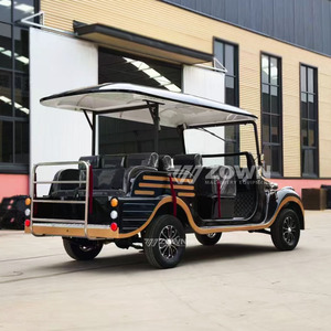 Voiture électrique rétro classique haut de gamme 4 places, batterie au lithium, homologuée pour la route, voiturette de golf vintage pour l'hôtellerie et les visites de villas - Product Image 6