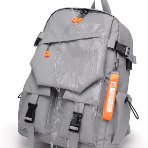 Sac à dos unisexe personnalisé avec logo, en tissu Oxford enduit, pour ordinateur portable, tendance, décontracté, imperméable, avec fermeture éclair et port USB - Product Image 1