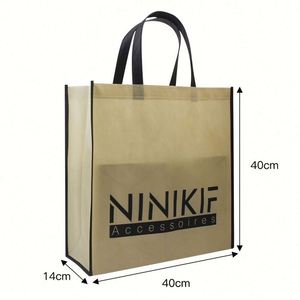 Custom Retail Merchandise Grocery <b>Tote</b> Plain Yellow Print Shopping Colorfubag Non Woven Recyclable <b>Bag</b> - Product Image 2