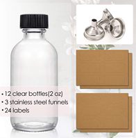 2025 Offre Spéciale 12 Pack 2oz 60ml Mini bouteilles essentielles ou décoratives de voyage pour Potion Juice Wellness Ginger Shots Whisky