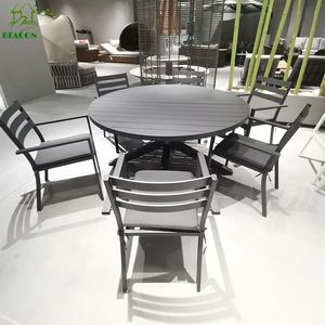 Patio moderno impermeabile in alluminio esterno 10 posti espandibile tavolo <span class=keywords><strong>da</strong></span> pranzo rotondo e sedie per <span class=keywords><strong>giardino</strong></span> - Product Image 4