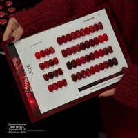 Suuseegel – Kit de vernis à ongles gel UV 20 couleurs, rouge, couleur unie, effet œil de chat, transparent, paillettes diamantées concassées