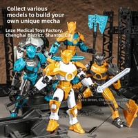 Figura de Mecha Transformable Transfronteriza con 13 Articulaciones Móviles, Juguete de Adorno 3D, Maniquí Blindado, Modelo de Robot Ensamblado, 25-36 Meses