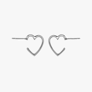 E2839 Orecchini a cuore in oro bianco per donna, regalo, gioielli alla moda - Product Image 3