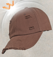 Gorra de Béisbol de 6 Paneles con Logotipo Personalizado Bordado, Estilo Desgastado, de Sarga, Vintage, de Algodón Lavado, Estilo Dad Hat, Deportiva