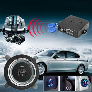 Système de démarrage sans clé pour voiture 12V universel, interrupteur de démarrage à un bouton avec RFID antivol, kit de câblage LED bleu type C - Product Image 2