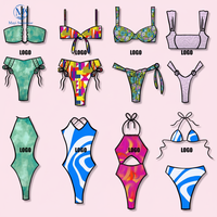Conjunto de Bikini con Estampado Personalizado 2026, Traje de Baño para Mujer, Monokini, Body, Bikini con Protección Solar, Conjunto de Bikini Triangular