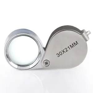 High quality 30x Mini Microscope Jewelers Magnifiers with Powerful Doublet, magnifying glass jewelry loupe magnifiers