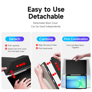 Wholesale of <b>tablet</b> protective cases suitable for Samsung Tab S10 FE Plus transparent <b>tablet</b> protective case with detachable <b>pen</b> - Product Image 2