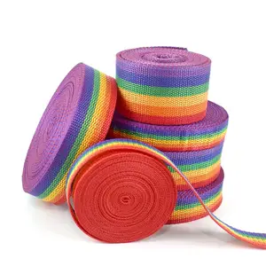 批发彩虹PP织带背包宠物背带带，用于行李箱带