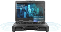 GETAC X600 PRO Laptop Tangguh 15,6 inci untuk Penggunaan Dalam dan Luar Ruangan, Generasi ke-12 Core I5 atau I7