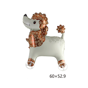 Nouveauté : Ballons en aluminium 3D de dessins animés (Girafe, Dinosaure, Chat, <span class=keywords><strong>Chien</strong></span>) avec roues pour animaux de compagnie, parfaits pour les fêtes d'anniversaire en extérieur - Product Image 2
