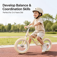 Bicicleta de Equilibrio Ligera para Niños Pequeños, 12 Pulgadas, Manillar Ajustable, Asiento, Bicicleta de Aprendizaje de Equilibrio para Niños