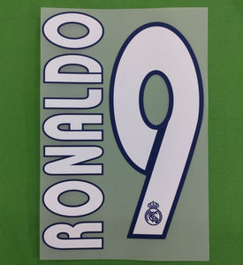 Real Madrid 2003/04 ZIDANE <span class=keywords><strong>Ronaldo</strong></span> Raul <span class=keywords><strong>Figo</strong></span> beckham Maillot de football Numéro de marquage à chaud - Product Image 5