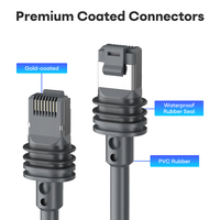 JIANGJI konduktor tembaga kustom CAT6 V3 jaringan Data tahan air untuk penggunaan industri Starlink Gen 3 Model Cable3