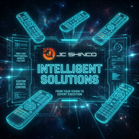 Control Remoto Inteligente JCXK Personalizado de 17 Teclas con Aprendizaje y Código Variable, Control por Voz para IPTV, Android TV Box, Reproductor de Video