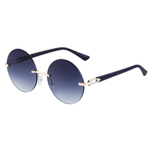 Gafas de sol personalizadas de estilo retro europeo americano con imitación de madera para mujer, protección UV400, montura redonda grande, Instagram - Product Image 1