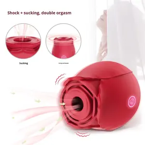 Rosenblüten-Vibrator mit Saugfunktion für Klimax und Masturbation, AV-Stick, Brust- und Klitoris-Massagegerät für Frauen, See You <span class=keywords><strong>Happy</strong></span> Modell 45-Punkt Geräuscharm - Product Image 3